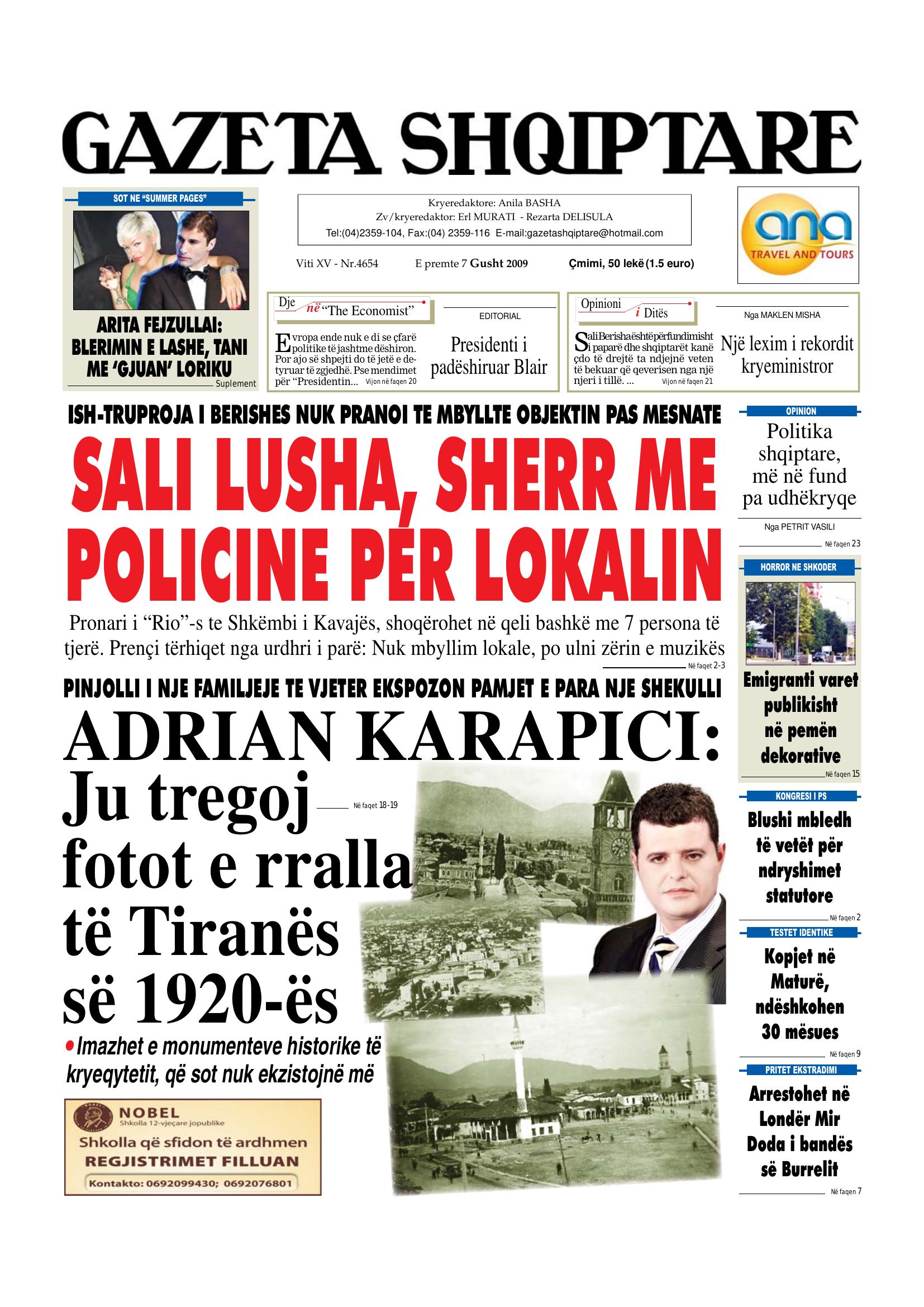 Gazeta Shqiptare 2009-08-07